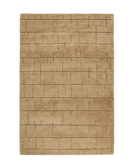 Ковер Helun из коричневой шерсти с рисунком, 200 x 300 см