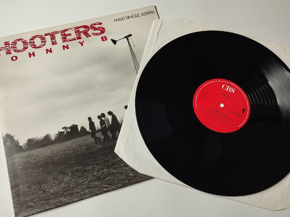 Винтажная виниловая пластинка LP Hooters Johnny B (Holland 1987) 45 RPM Maxi Single