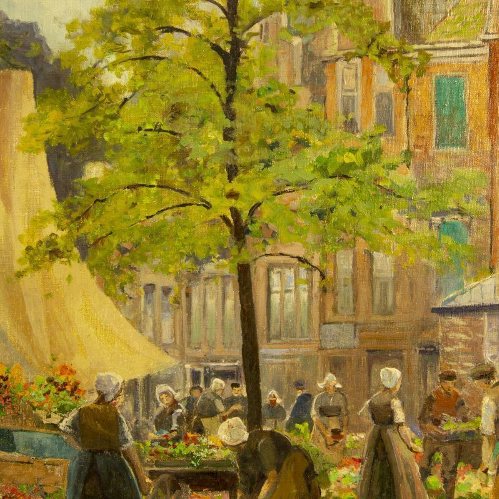 Картина «Рынок цветов в Амстердаме (Blumenmarkt)»