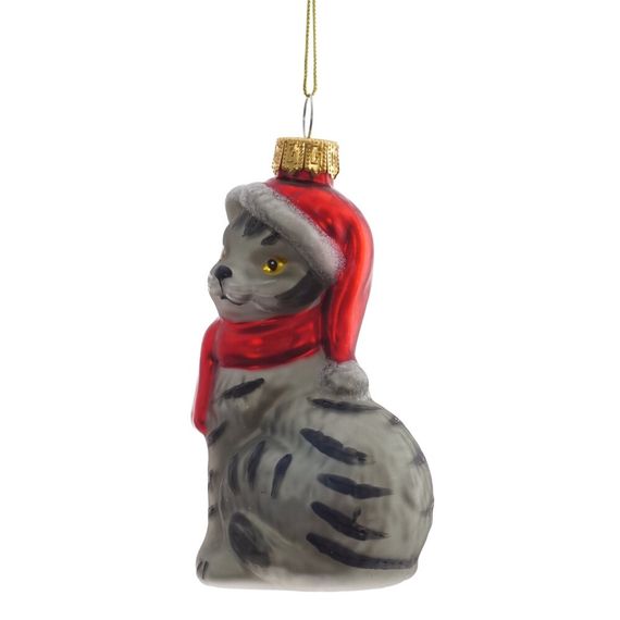 Украшение новогоднее "Кошка", L 6 W 4,5 H 11 см