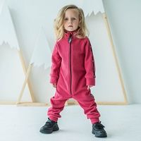 Термокомбинезон флисовый с лампасами "Малина"