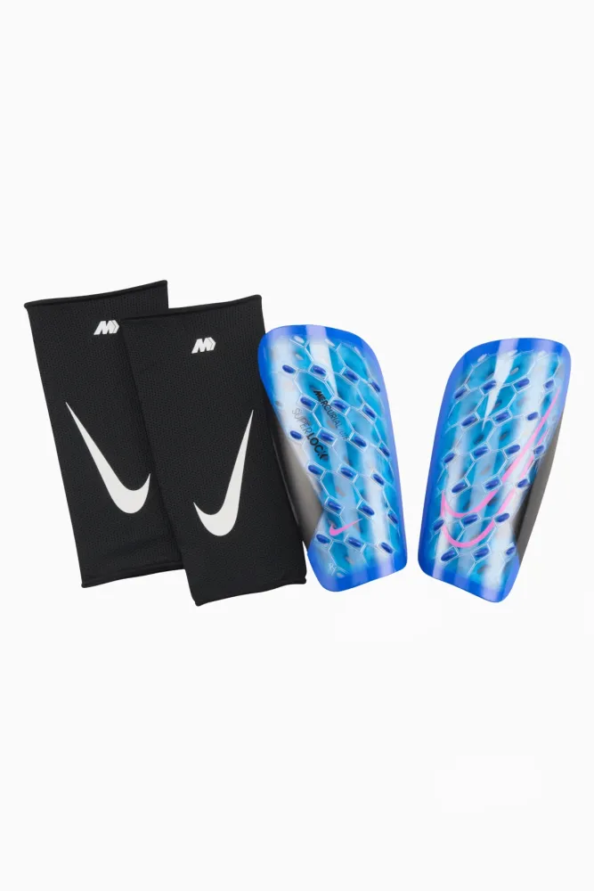 Футбольные щитки Nike Mercurial Lite SuperLock - синий Футбольные щитки Nike Mercurial Lite SuperLock - синий