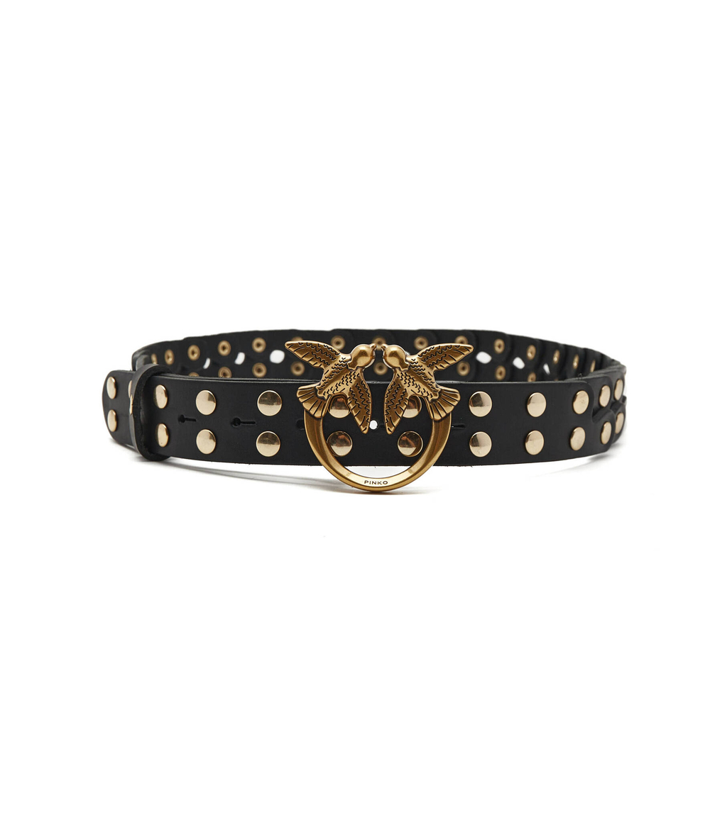 кожаный ремень love puzzle belt h3 Pinko - черный(1H2146 A086)