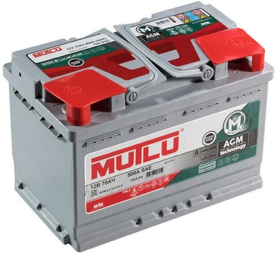 Аккумулятор MUTLU AGM 70 А/ч обратный R+ 278x175x190 L3 EN 760 А