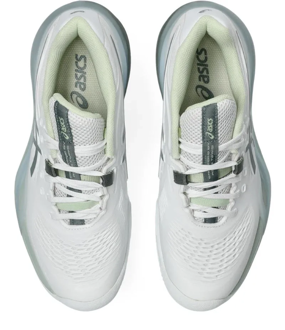 Женские теннисные кроссовки Asics Gel-Resolution X Clay - white/monument blue
