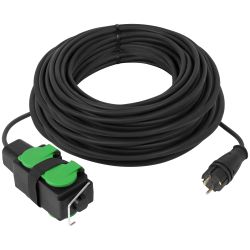 Удлинитель силовой ЭРА GREEN LINE UDL-KG-3x2,5m-30m-IP44 с крышками с заземлением 4 розетки 30м КГ 3x2.5мм2 IP44 | Электротовары