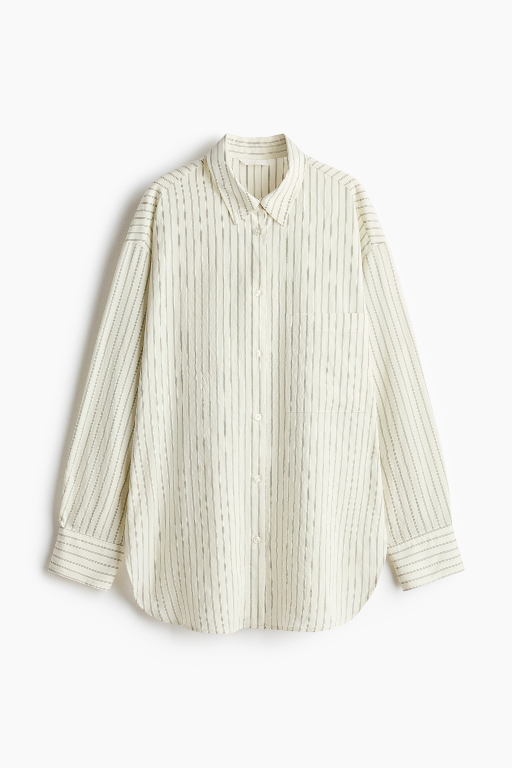 Рубашка оверсайз из смеси вискозы — классический воротник - H&M