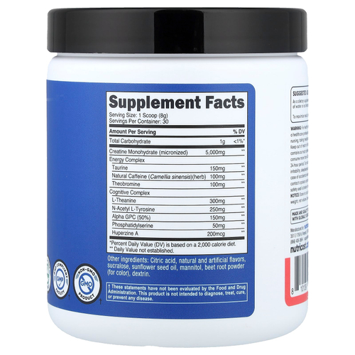 Nutricost, Performance, креатин для поддержки энергии, со вкусом арбуза, 252 г (9 унций)