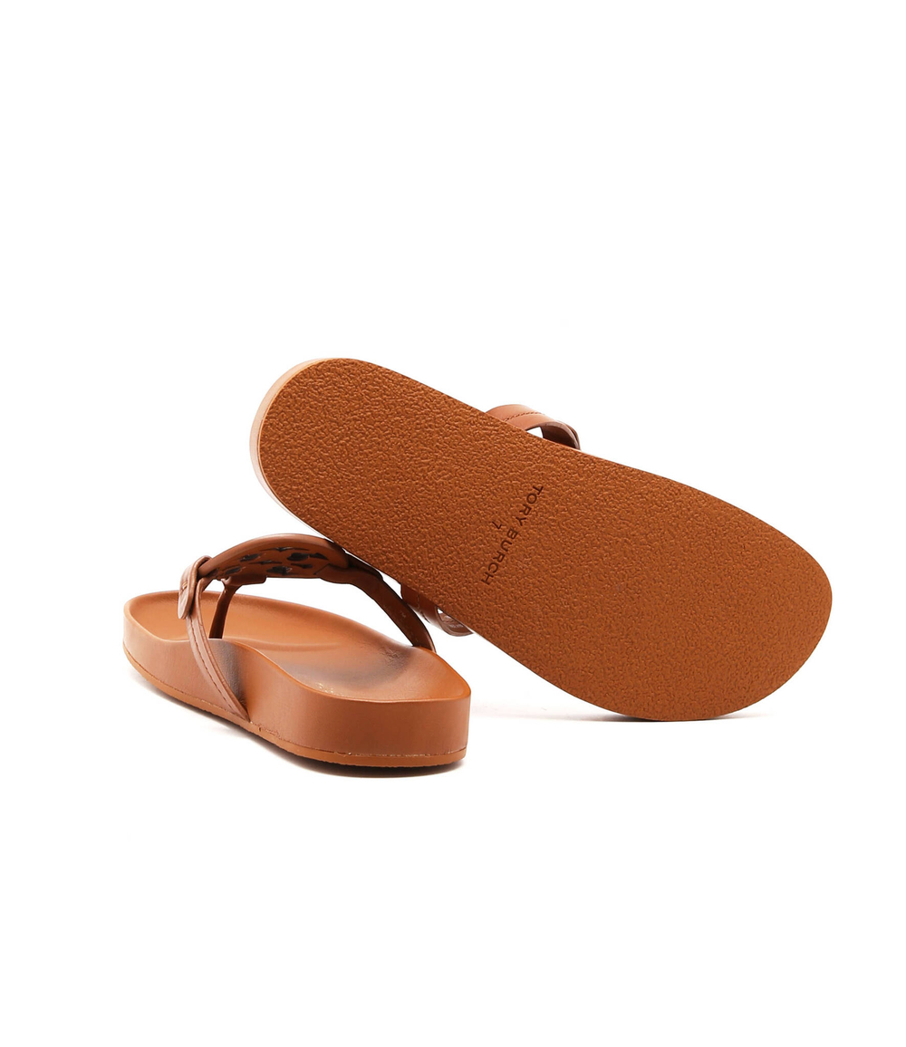 кожаное вьетнамки miller cloud TORY BURCH - светло-коричневый(81032)