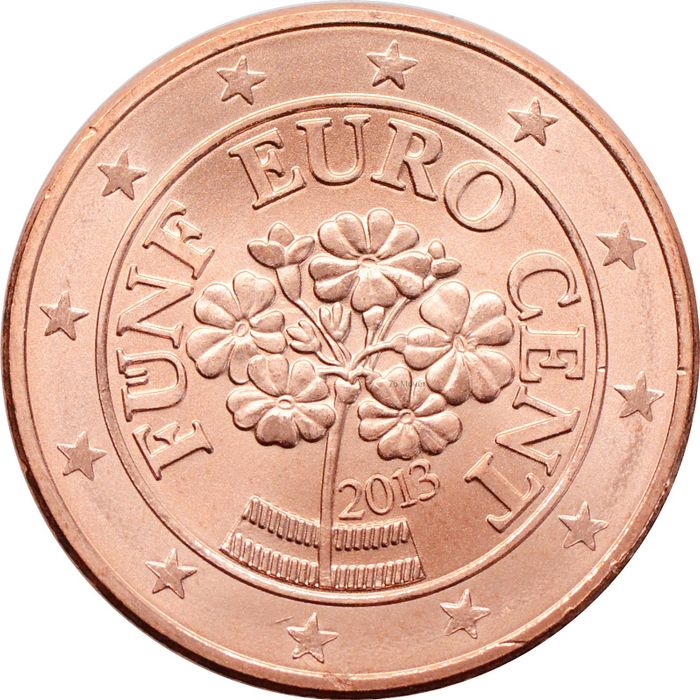 5 евроцентов 2013 Австрия (5 euro cent)