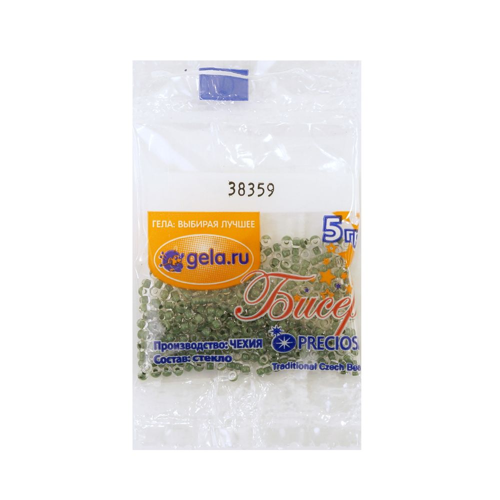 Бисер Preciosa 10/0, 50 г (10 шт по 5 г), цв.38359 Бисер Preciosa 10/0, 50 г (10 шт по 5 г), цв.38359