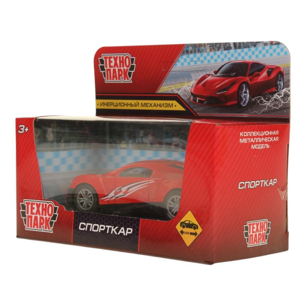Модель ин. мет. "Спорткар" 10,5см. коробка 2107C047-R (Технопарк)