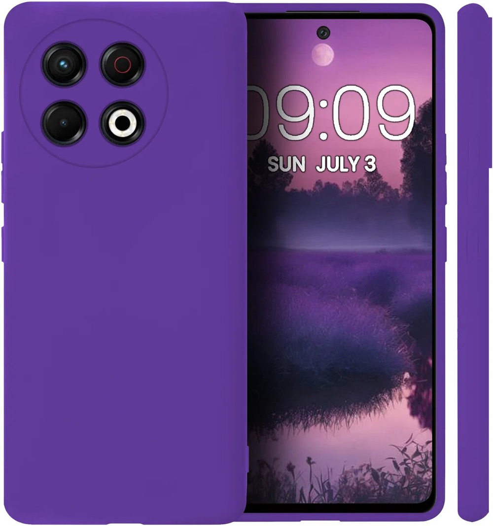 Мягкий Soft Touch чехол из силикона для TECNO SPARK 30 PRO с бархатной подкладкой