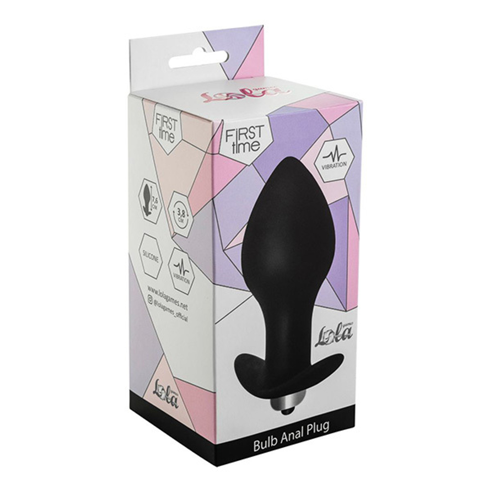 Чёрная анальная вибропробка 10см Lola Games Bulb Anal Plug 5006-03lola