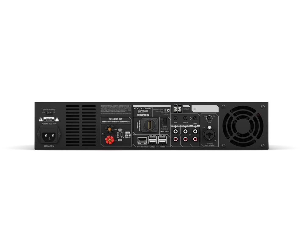 CVGAUDIO MCplayer-24T профессиональный микшер-усилитель 240W/100V