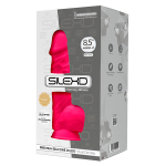Розовый фаллоимитатор 21,7см на присоске с мошенкой SilexD Premium Silicone Dildo 8,5" Model 2