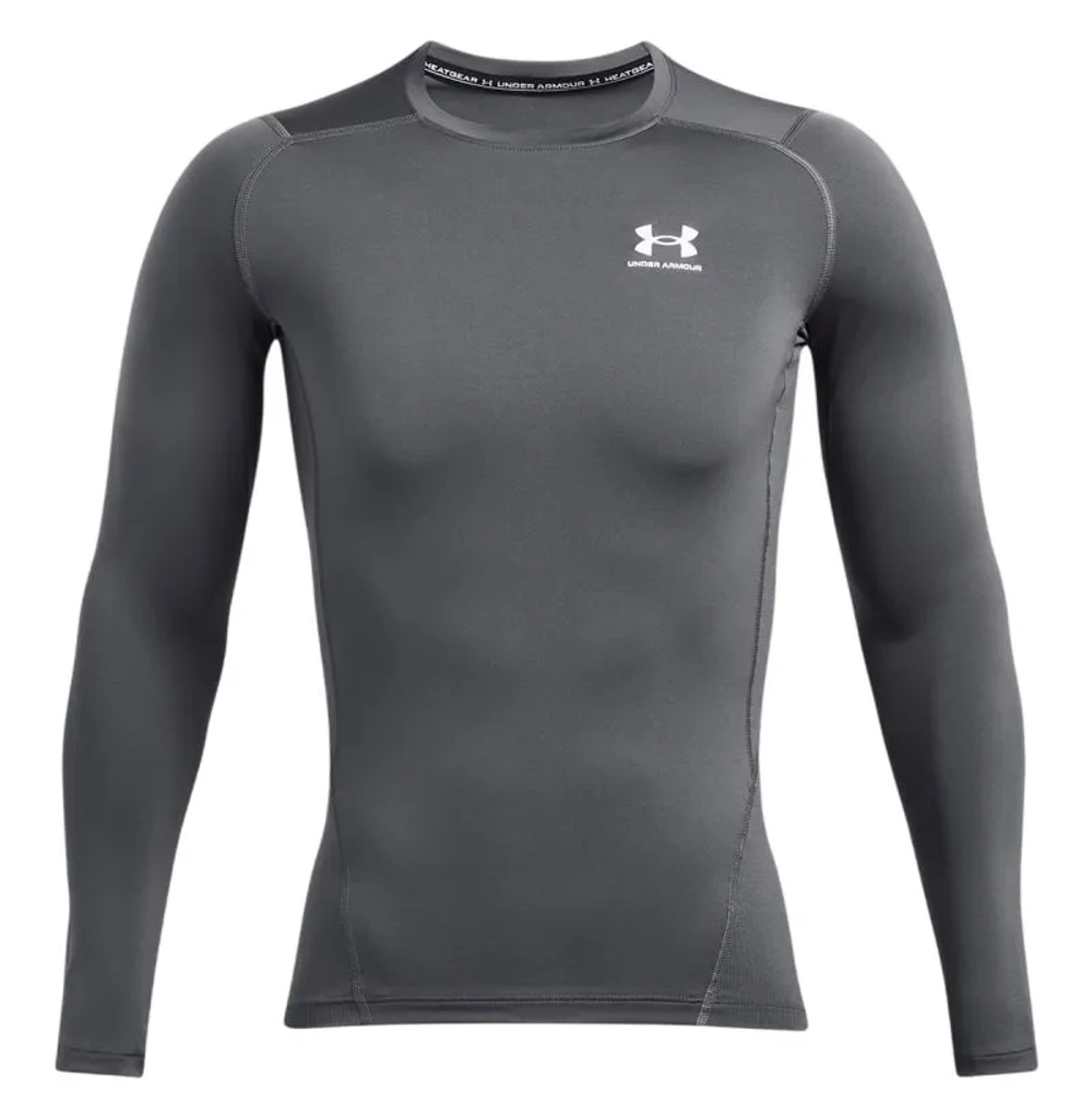 Компрессионная одежда Under Armour HeatGear Armour Comp Long Sleeve - castlerock/white