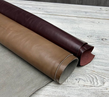 Натуральная кожа Лот / Ecopell Bordo+Beige, толщ. 1,0-1,2 мм