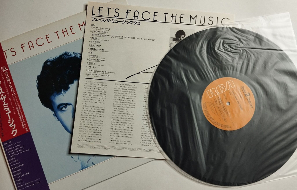 Винтажная виниловая пластинка LP Taco Lets Face The Music (Japan 1984) (Obi)