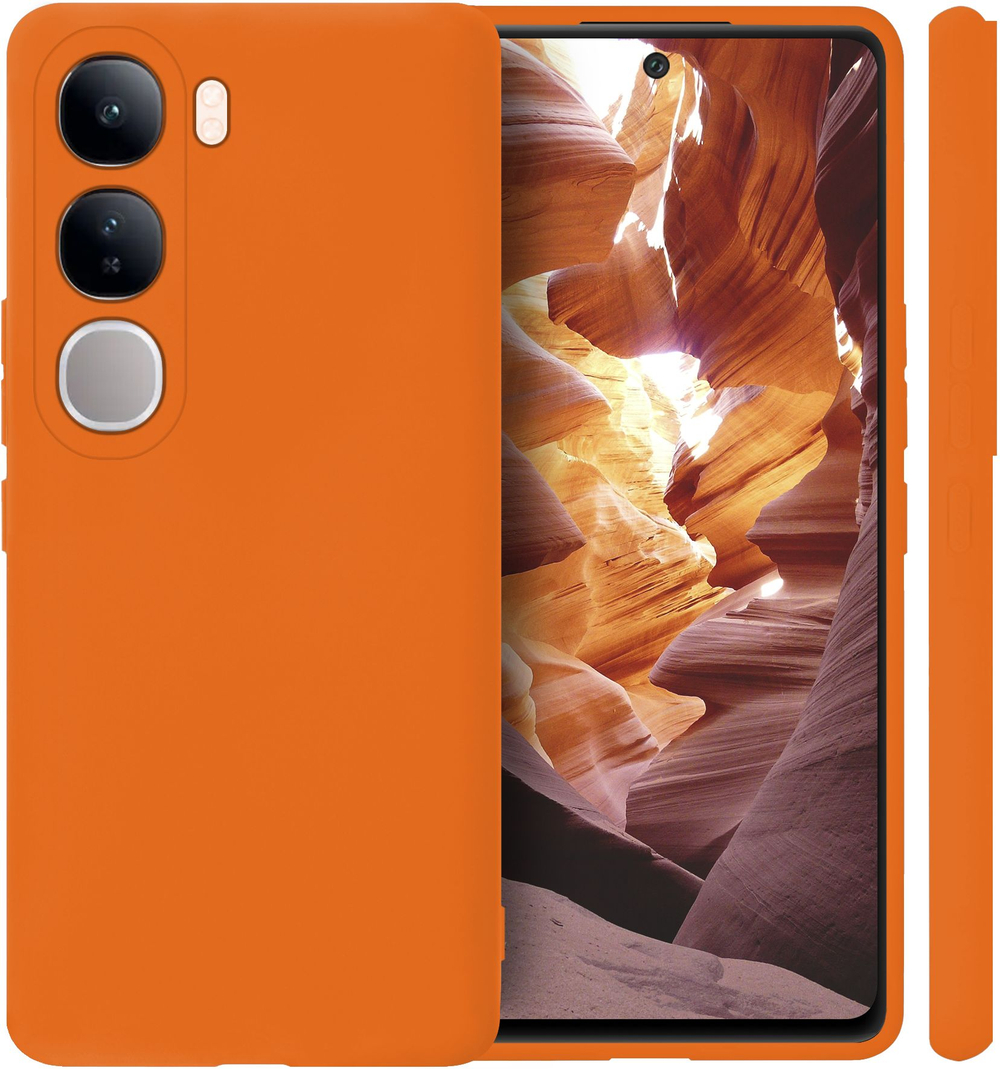 Мягкий Soft Touch чехол из силикона для VIVO V40 LITE 4G/5G с бархатной подкладкой