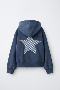 ZARA ХУДИ НА МОЛНИИ, СИНИЙ