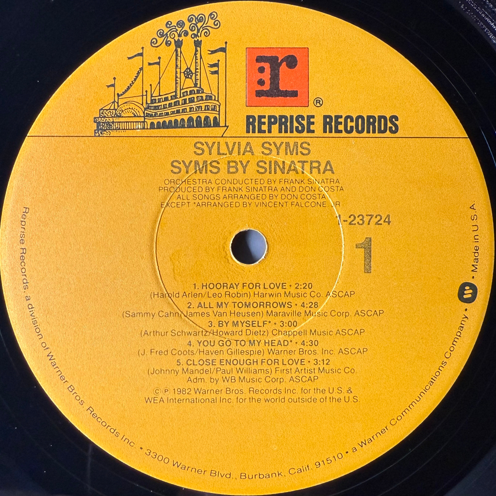 Sylvia Syms ‎– Syms By Sinatra (США 1982г.)