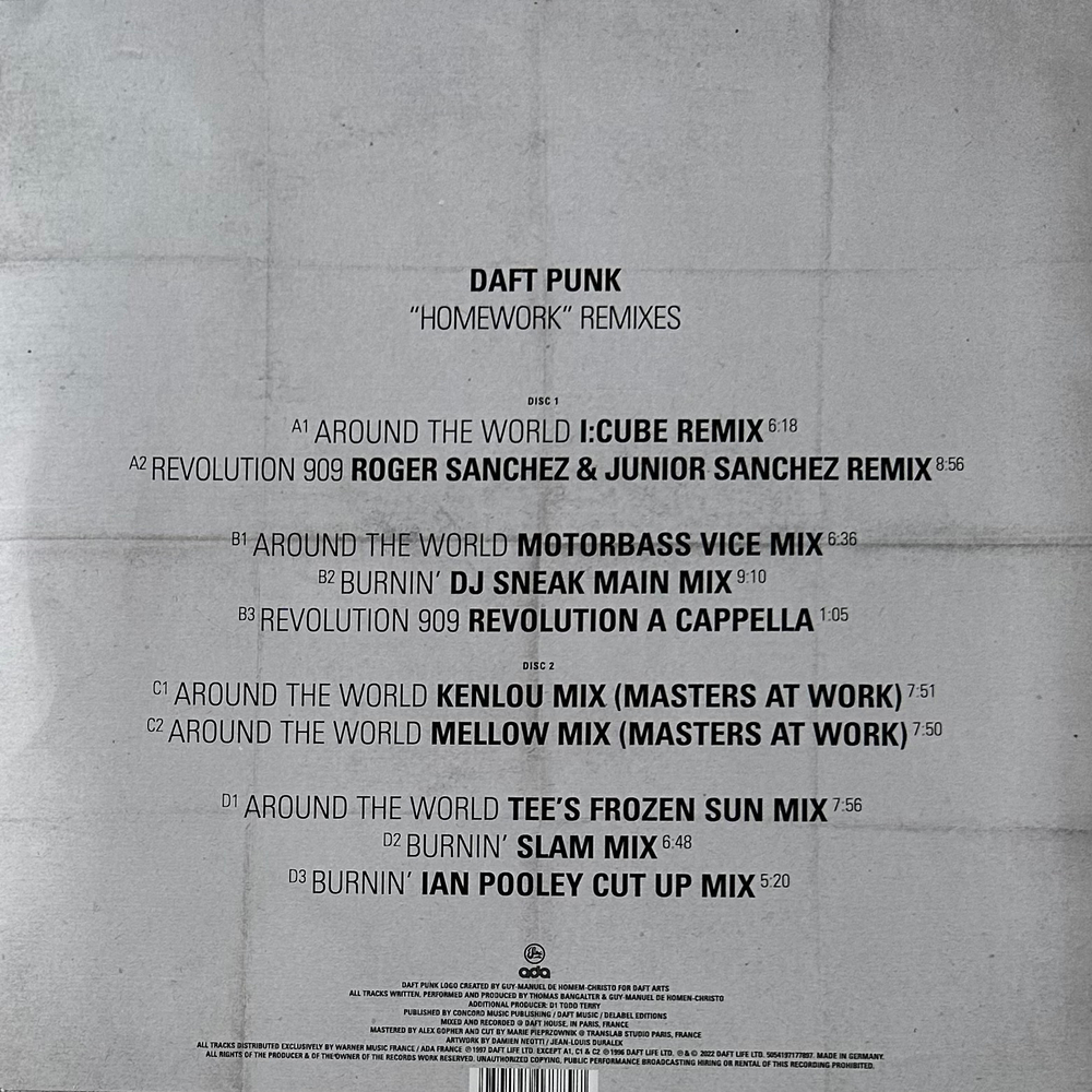 Daft Punk - "Homework" Remixes 2LP (Европа 2022г.)