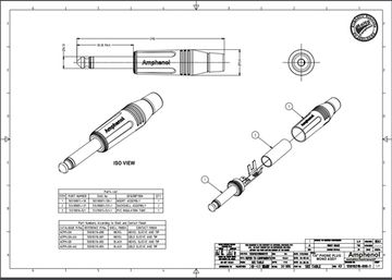 Amphenol ACPM-GN - 1/4” (6.35мм) моно джек, металлический корпус, цвет никель