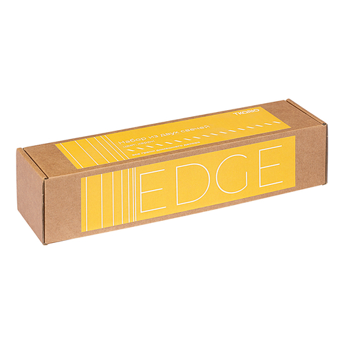 Набор из двух свечей Tkano из коллекции Edge, 24,5см | карри