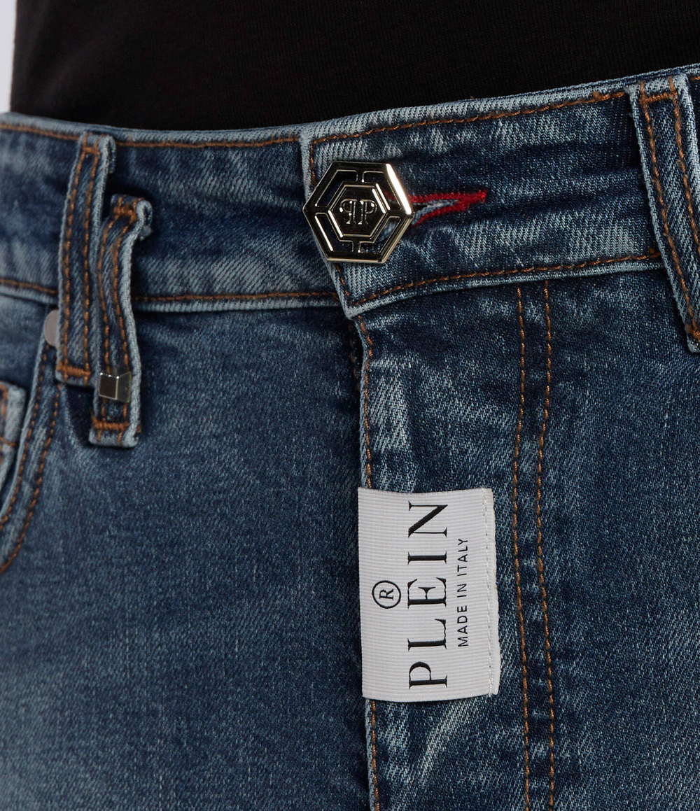 Джинсы Supreme Philipp Plein - голубой(MDT3561 PDE004N)