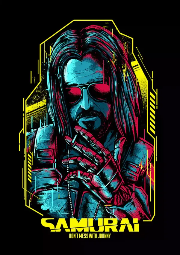 Открытка "Cyberpunk 2077: Samurai"