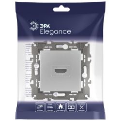 Розетка ЭРА Elegance 14-3114-03 HDMI IP20 алюминий | Эра Elegance