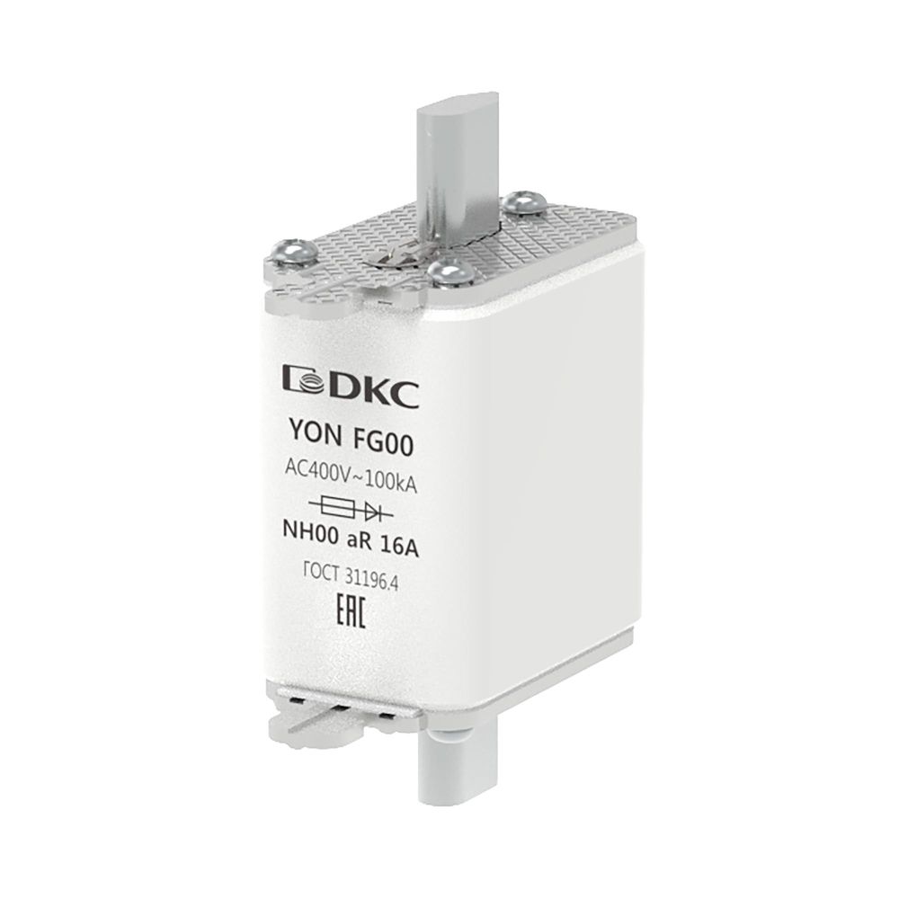 Предохранитель YON ножевого типа FG00 16А 400V характеристика aR