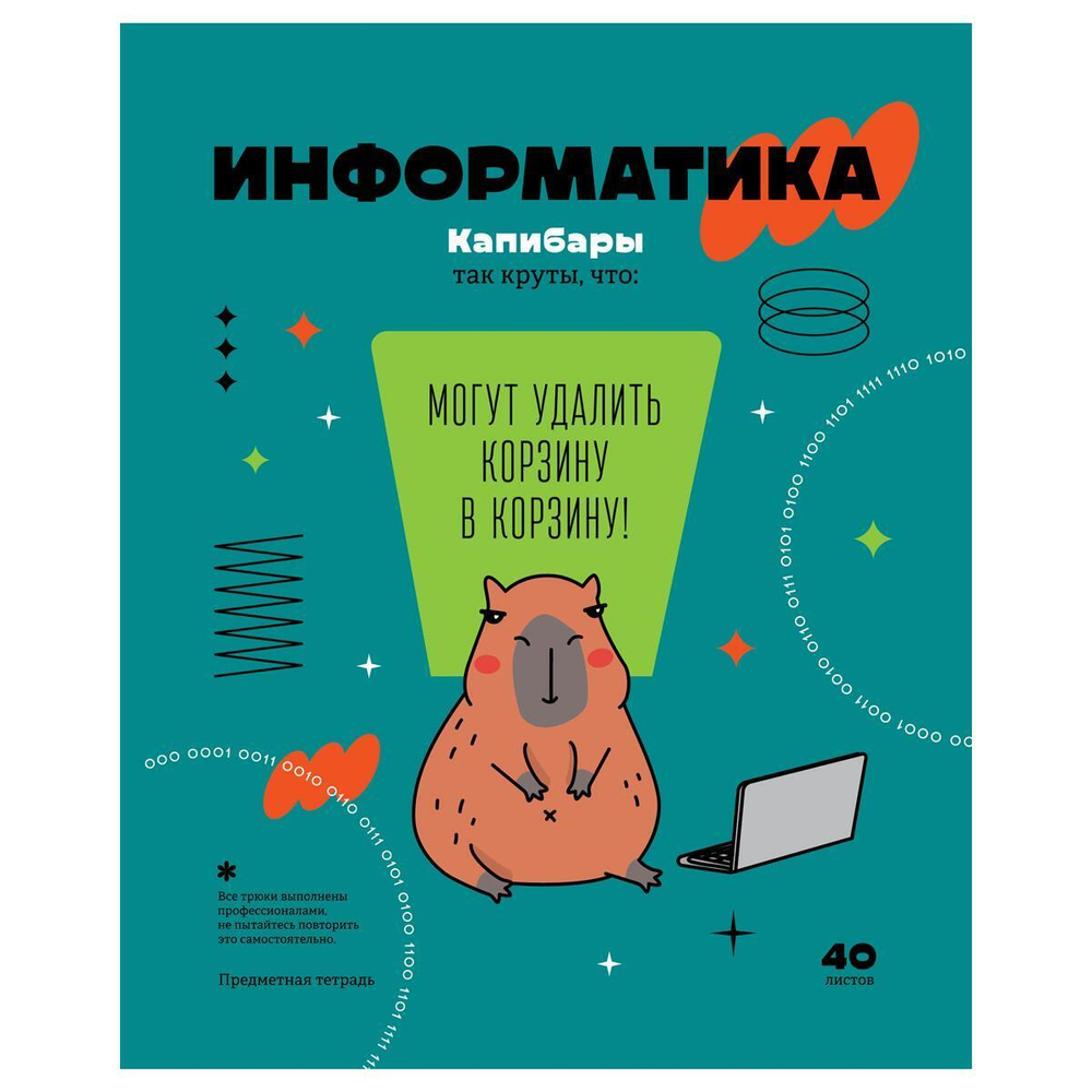 Тетрадь предметная 40л. Информатика "Записки школьника" (BG)