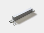 Блок питания накладной на трек, системы SLIM белый DRV-SLIM-150-WH, 48В, 150W, DRV-SLIM-150-WH