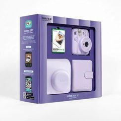Fotoaparat \ Фотоаппарат Instax mini 13 Lilac Camera, 10-Pack Film, Square Album and Leather Case Bundle Box