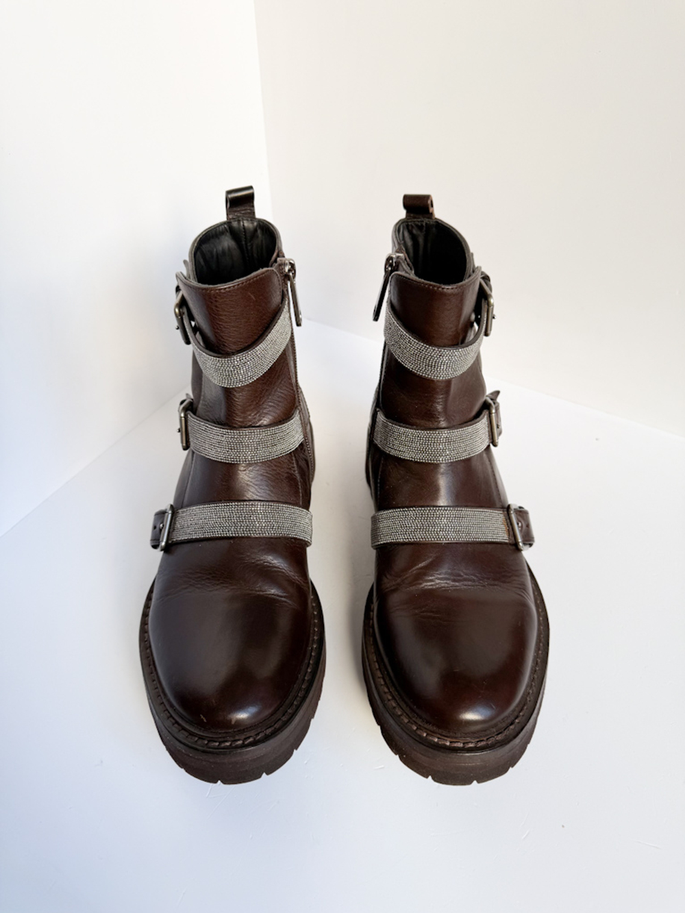 Кожаные ботинки Brunello Cucinelli, 38