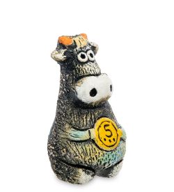 KK-639 Фигурка «Бык с монеткой» мал шамот