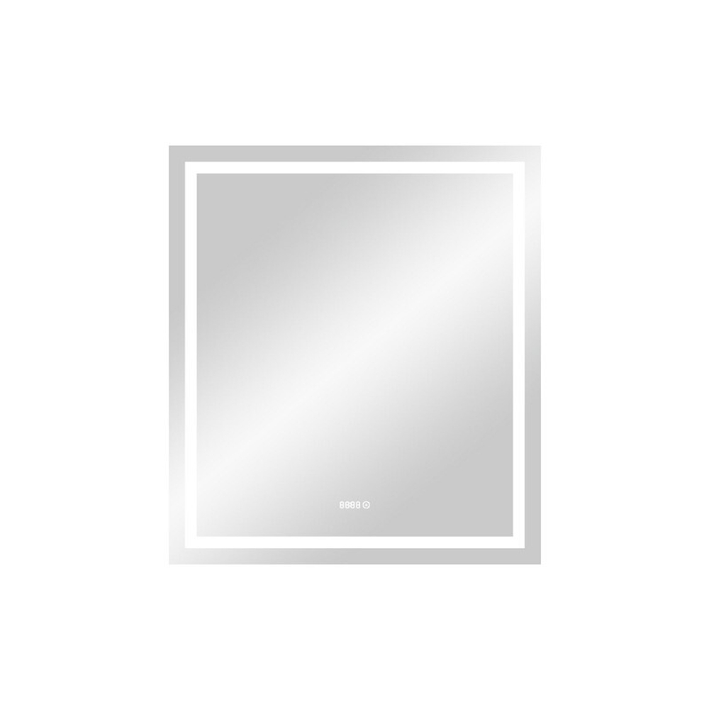 Зеркало "Verte Led" 800х900 с часами, датчиком движения