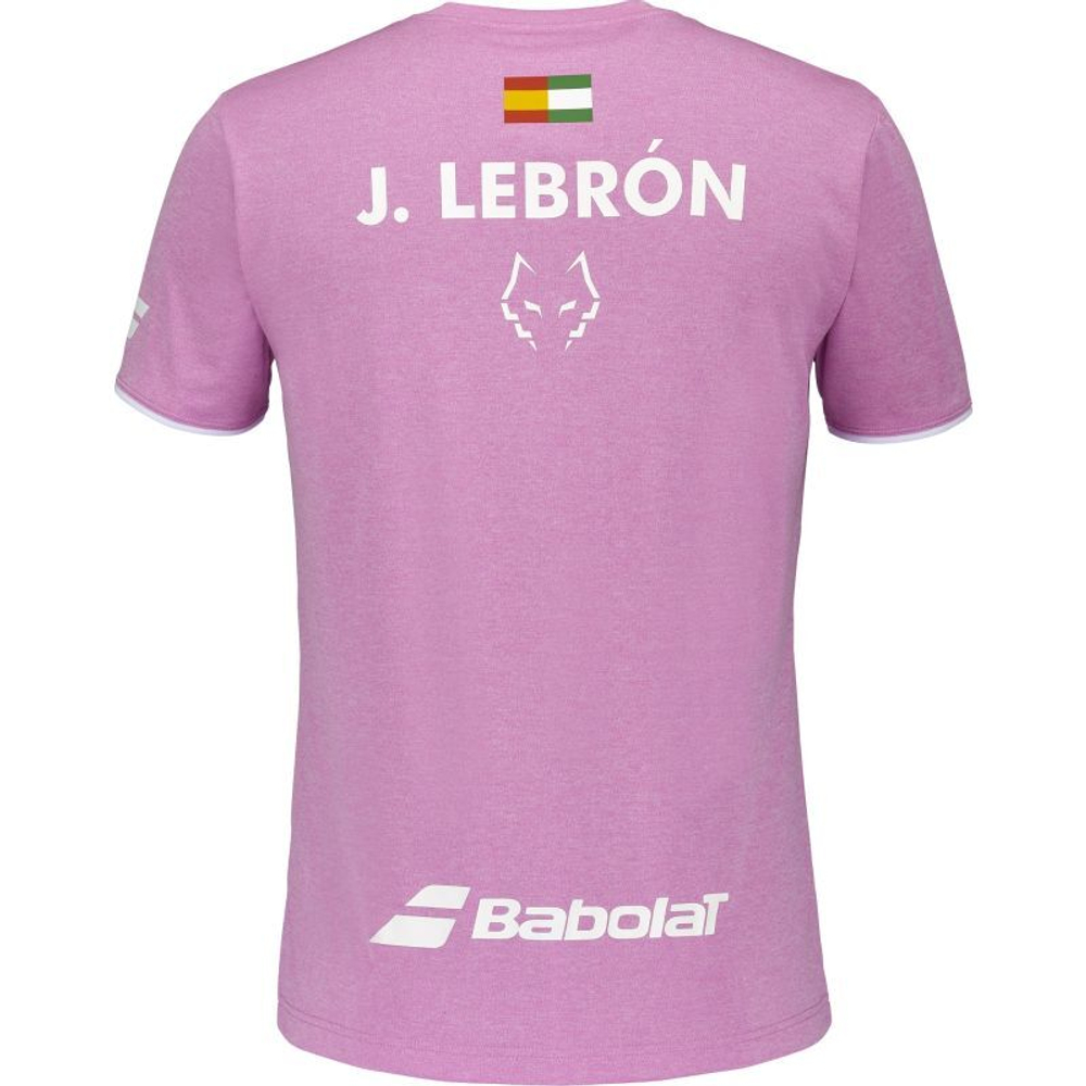 Мужская теннисная футболка Babolat Crew Neck Lebron - Розовый