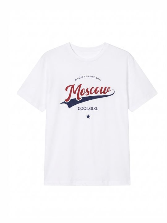 Футболка свободного кроя "Moscow cool girl"