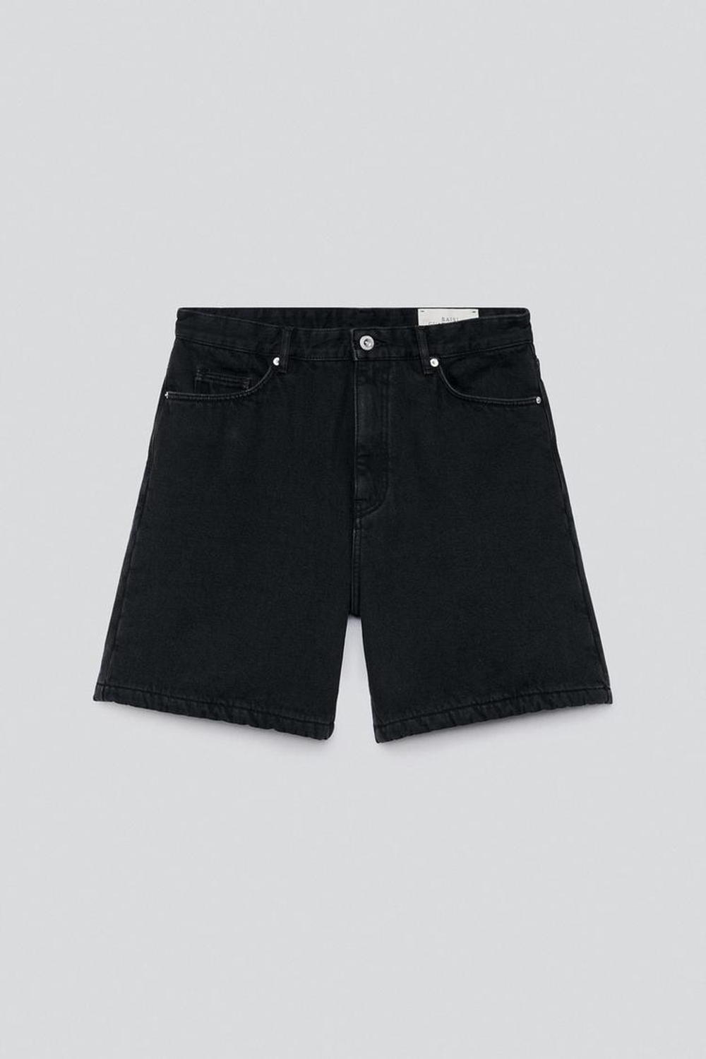 ZARA X BAISI GUADAGNINO ДЖИНСОВЫЕ ШОРТЫ С ШИРОКИМИ ШТАНИНАМИ, ЧЕРНЫЙ