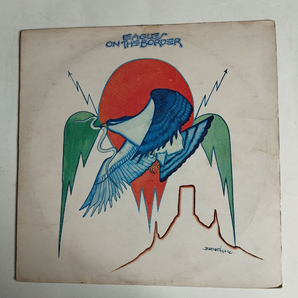 Винтажная виниловая пластинка LP Eagles On The Border (UK 1974)