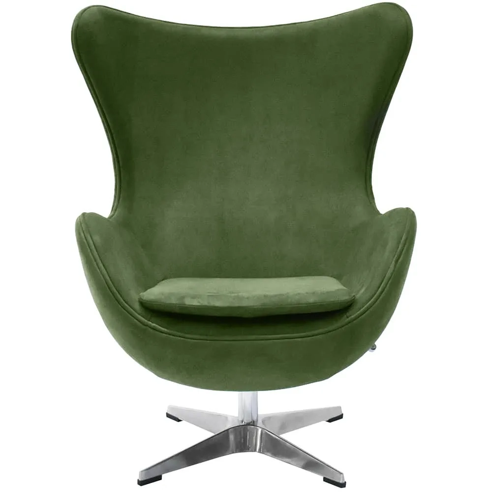 Кресло Bradex Home EGG STYLE CHAIR зеленый, искусственная замша