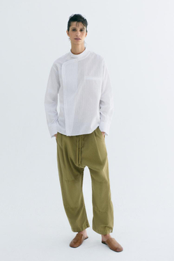 ZARA БРЮКИ-ДЖОГГЕРЫ — ZW COLLECTION, ХАКИ