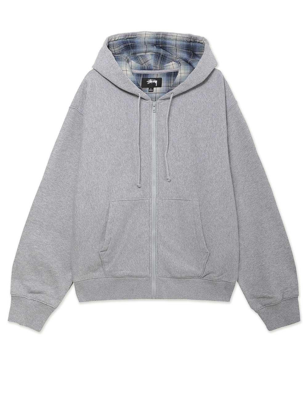 Толстовка С Капюшоном На Молнии Plaid Lined Zip Hood