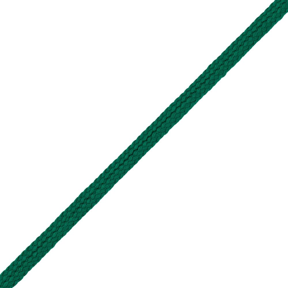 Шнур 6 мм, пустой, плоский, цв.225 т.зелен.