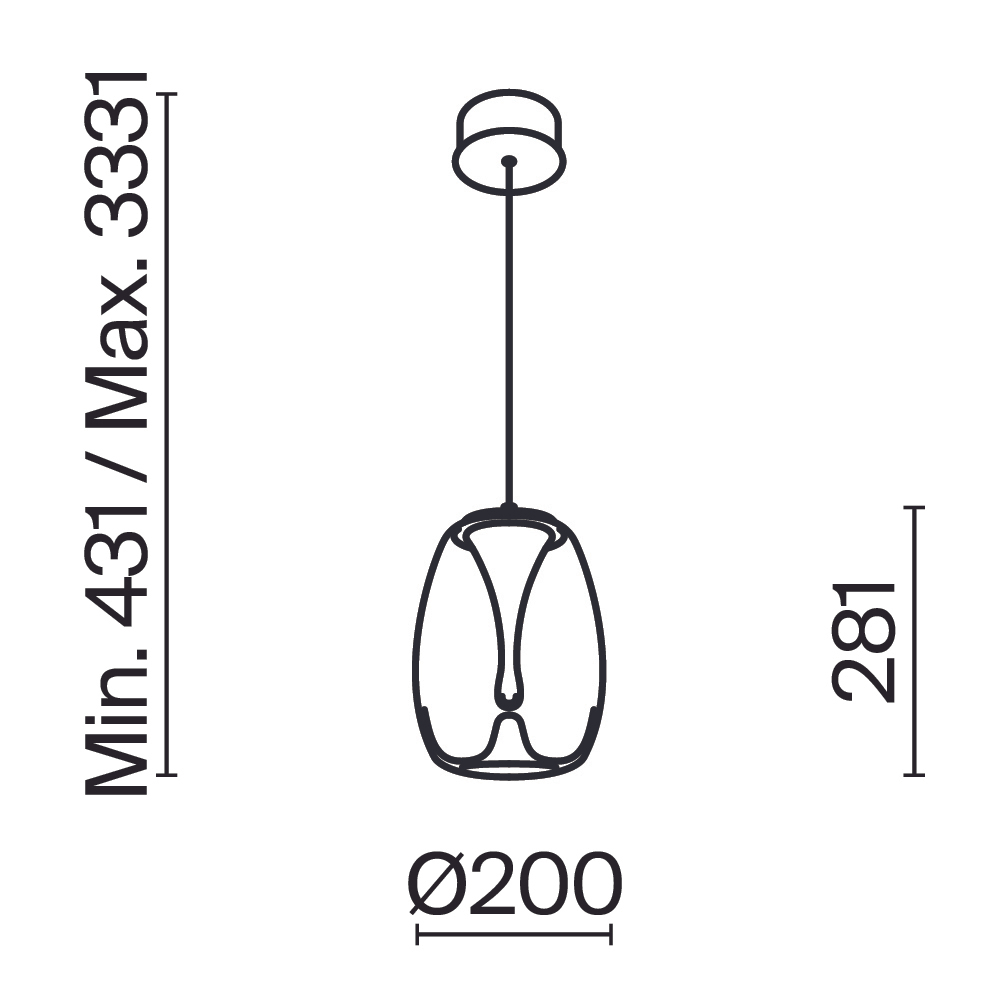 Подвесной светодиодный светильник Maytoni Splash MOD282PL-L8G3K