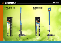 GRINDA CYCLONE-T, длина 980 - 1170 мм, алюминиевый корпус, пластиковая D-образная рукоятка, телескопический удалитель сорняков, PROLine (423203)