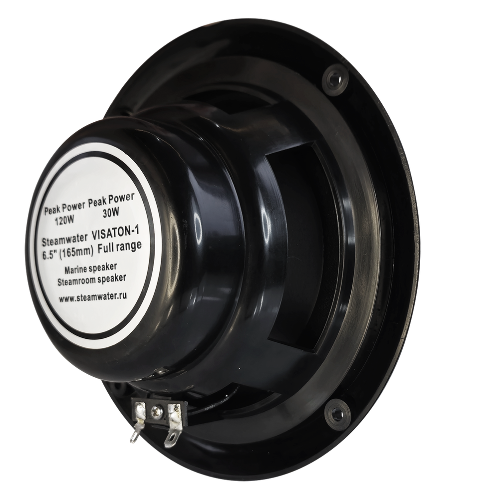 Комплект влагостойкой акустической системы для бани, сауны и хамама SENSOR Black VISATON 2
